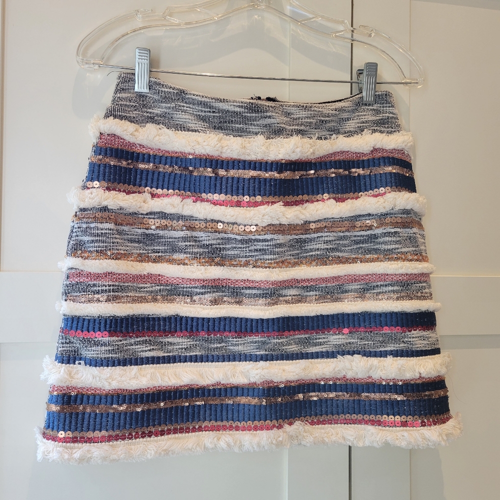 Moulinette Soeurs Anthropologie Ernie Sequin Beaded Skirt